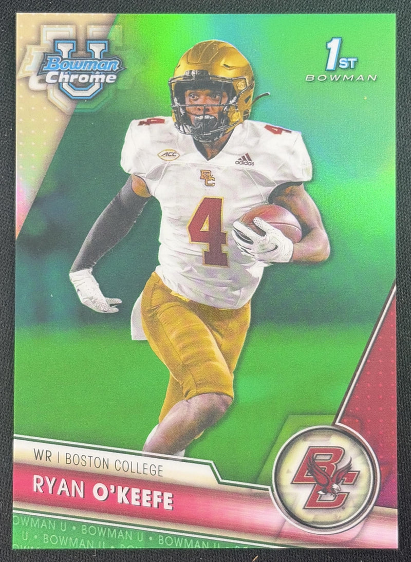 Ryan O'Keefe 2023 Bowman University Chrome Green Refractor /99 Eagles