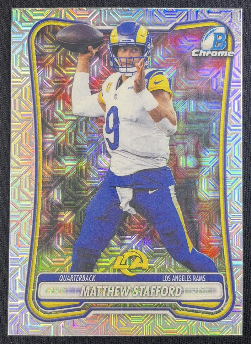 Matthew Stafford 2026 Bowman Chrome NFL Mojo Refractor Rams