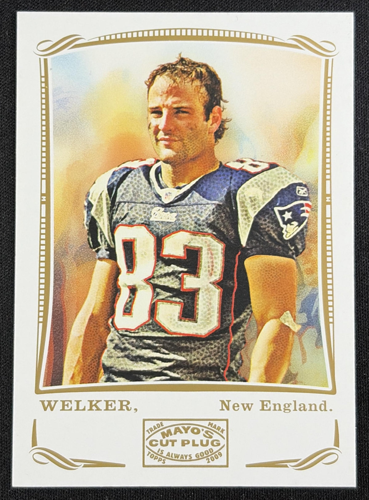 Wes Welker 2009 Topps Mayo Patriots Sports Trading Card