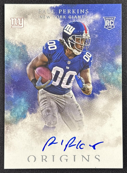 Paul Perkins 2016 Panini Origins Auto Rookie New York Giants