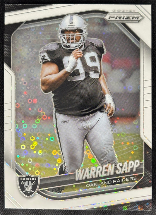 Warren Sapp 2025 Prizm White Disco Prizms Raiders