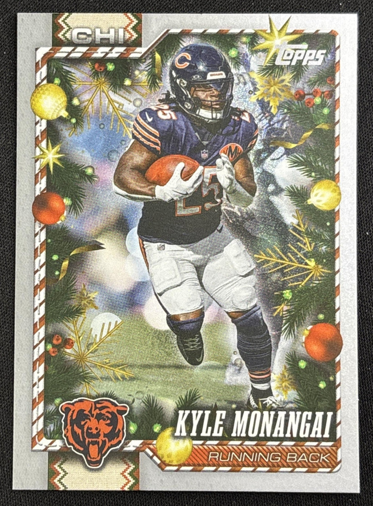 Kyle Monangai 2026 Topps Holiday Glitter Bears | Chicago Bears