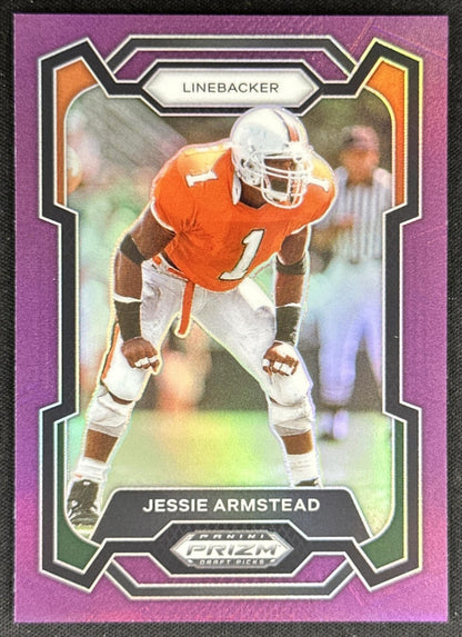 Jessie Armstead 2024 Panini Prizm Collegiate Draft Picks Purple /75 Hurricanes