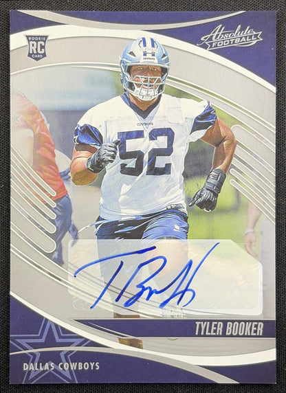 Tyler Booker 2025 Panini Absolute Signature Rookies Cowboys