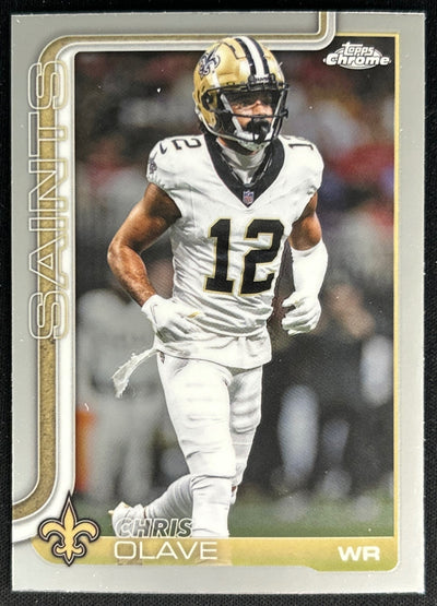 Chris Olave 2025 Topps Chrome Saints Sports Trading Cards