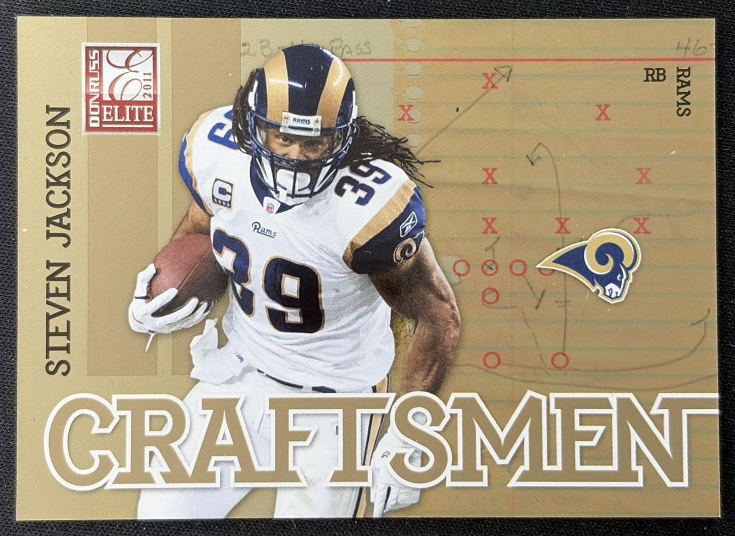 Steven Jackson 2011 Panini Donruss Elite Craftsmen Gold /999 Rams Sports Trading Cards