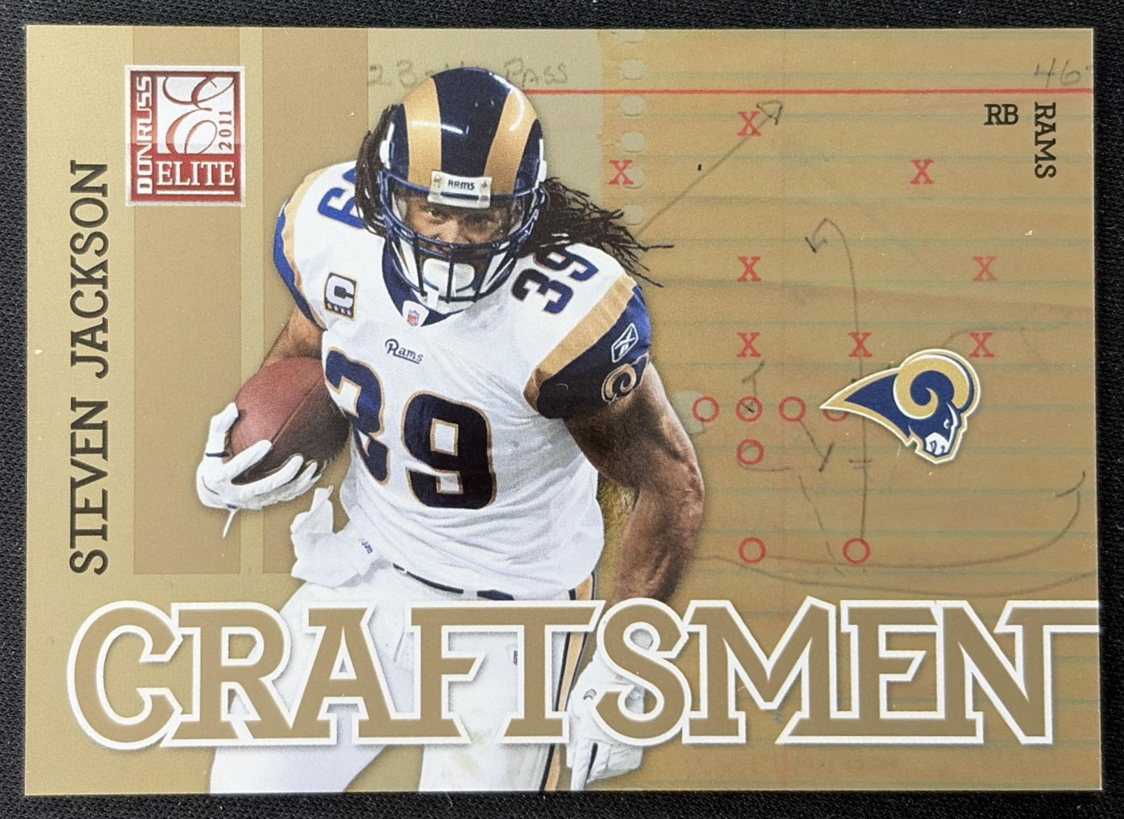 Steven Jackson 2011 Panini Donruss Elite Craftsmen Gold /999 Rams Sports Trading Cards