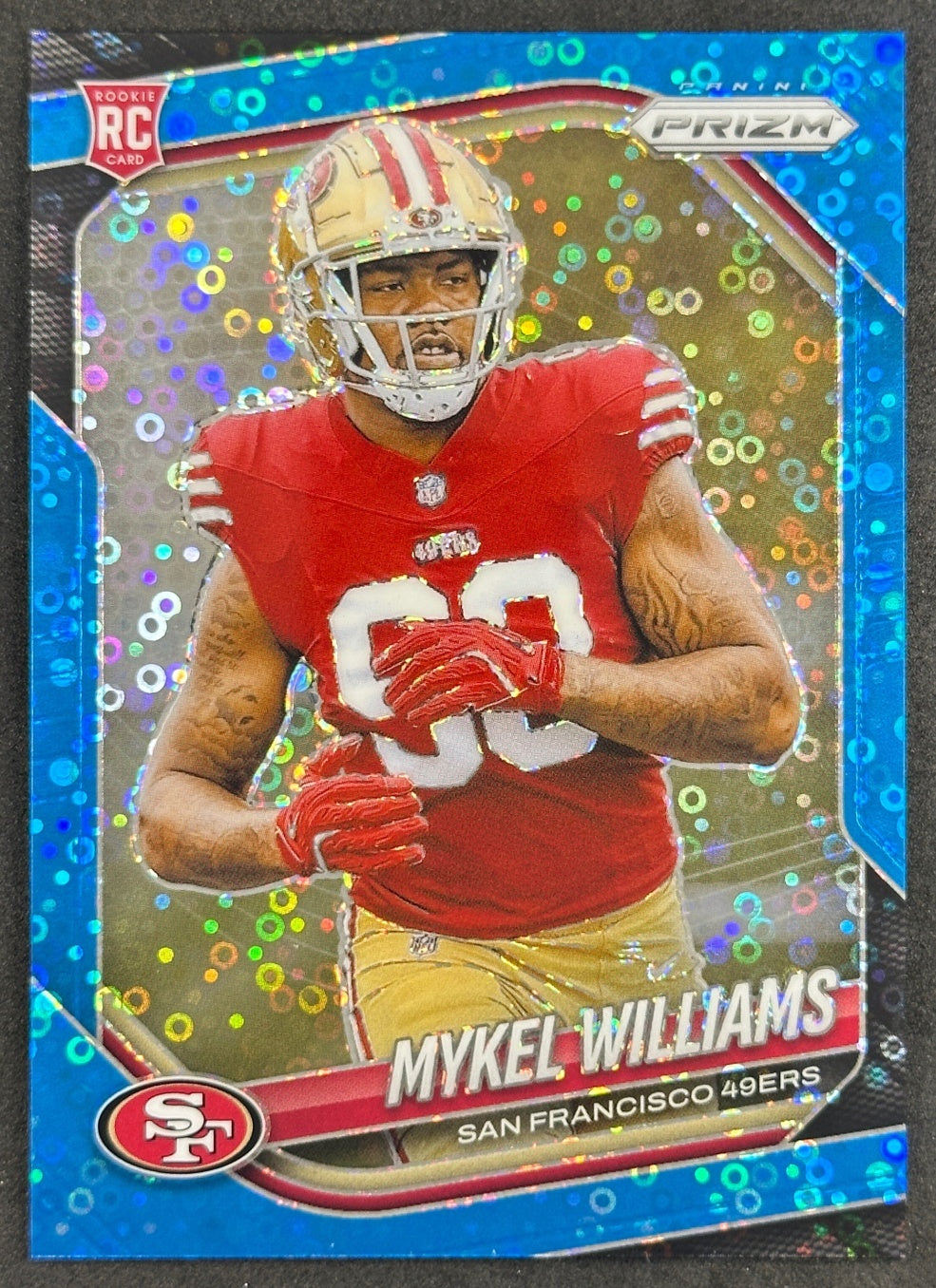 Mykel Williams 2025 Panini Prizm No Huddle Blue /125 49ers Sports Trading Cards