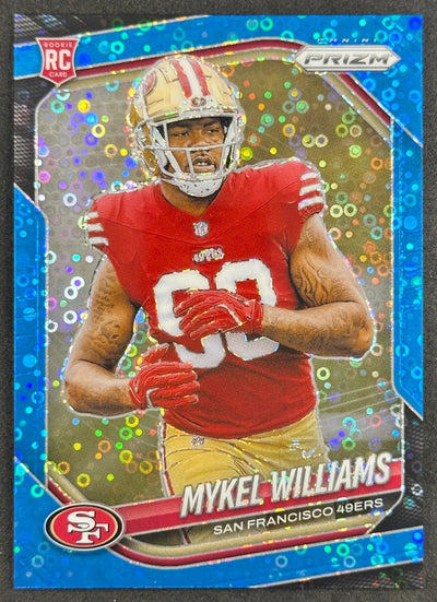 Mykel Williams 2025 Panini Prizm No Huddle Blue /125 49ers Sports Trading Cards