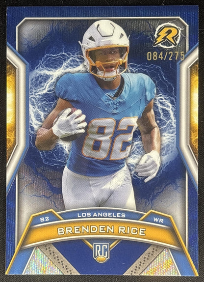 Brenden Rice 2024 Topps Resurgence Navy Surge /275 Chargers Los Angeles Chargers Default Title Sports Trading Cards