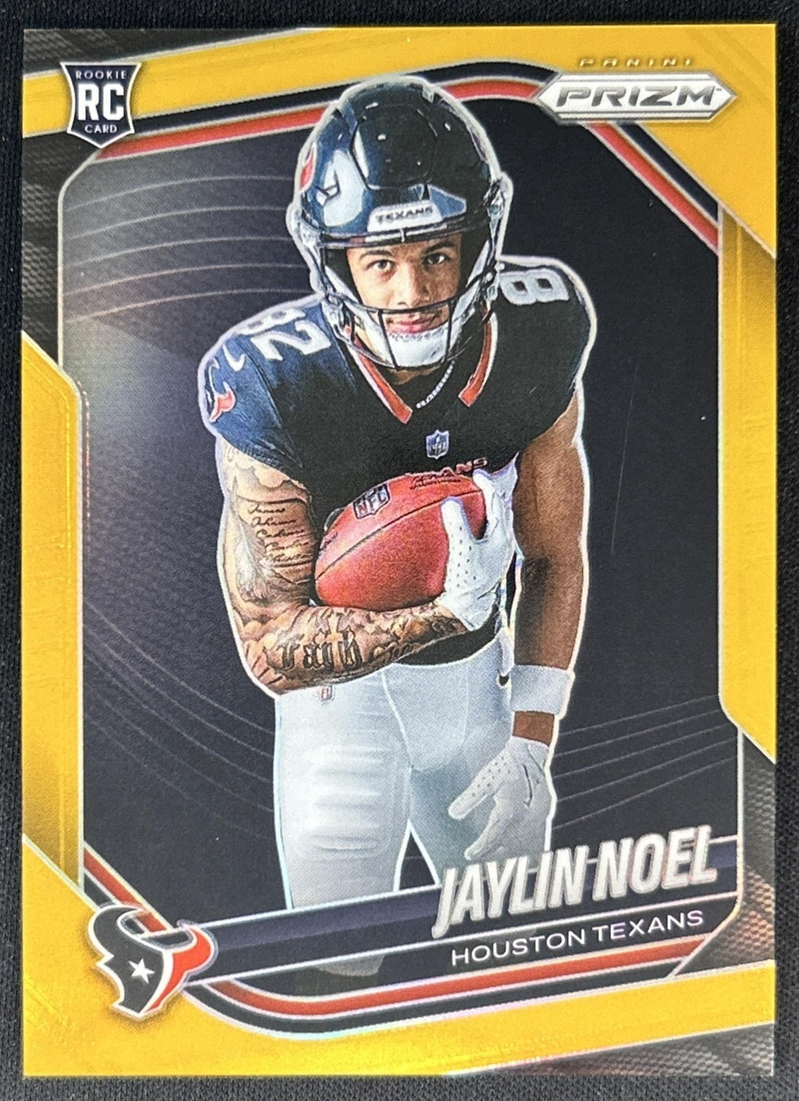 Jaylin Noel 2025 Panini Prizm Rookie Variations Gold /10 Texans front