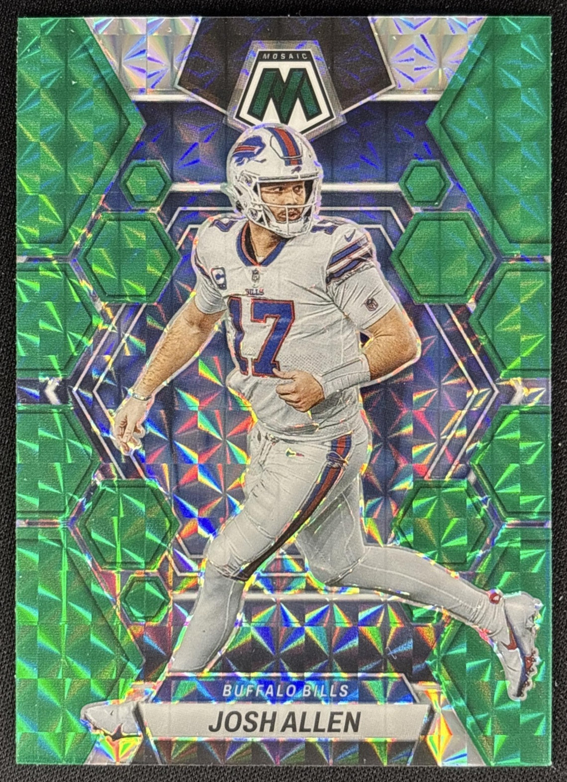 Josh Allen 2023 Panini Mosaic Green Mosaic Bills Sports Trading Cards