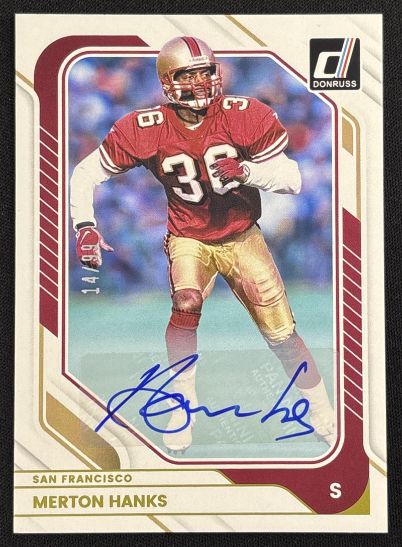 Merton Hanks 2026 Panini Donruss Auto /99 49ers