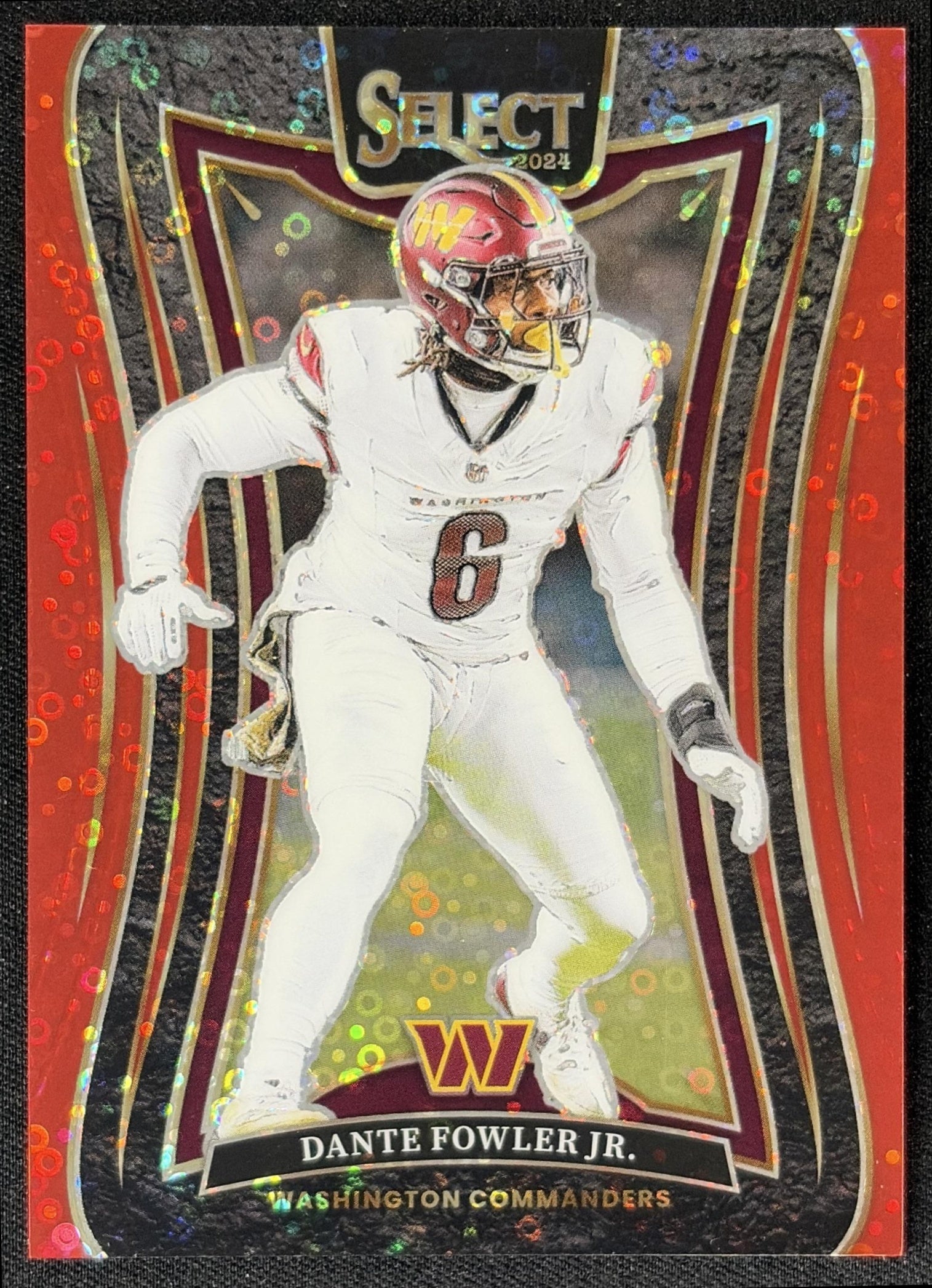Dante Fowler Jr. 2024 Panini Select Suite Red Prizm /49 Commanders