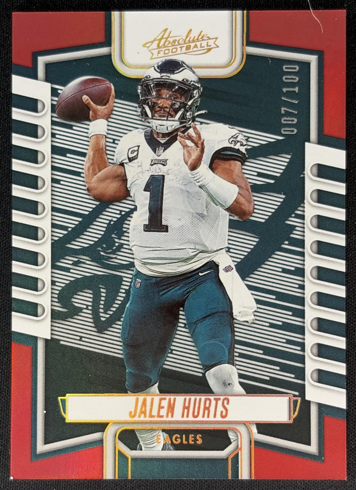 Jalen Hurts 2023 Panini Absolute Spectrum Red /100 Eagles Football