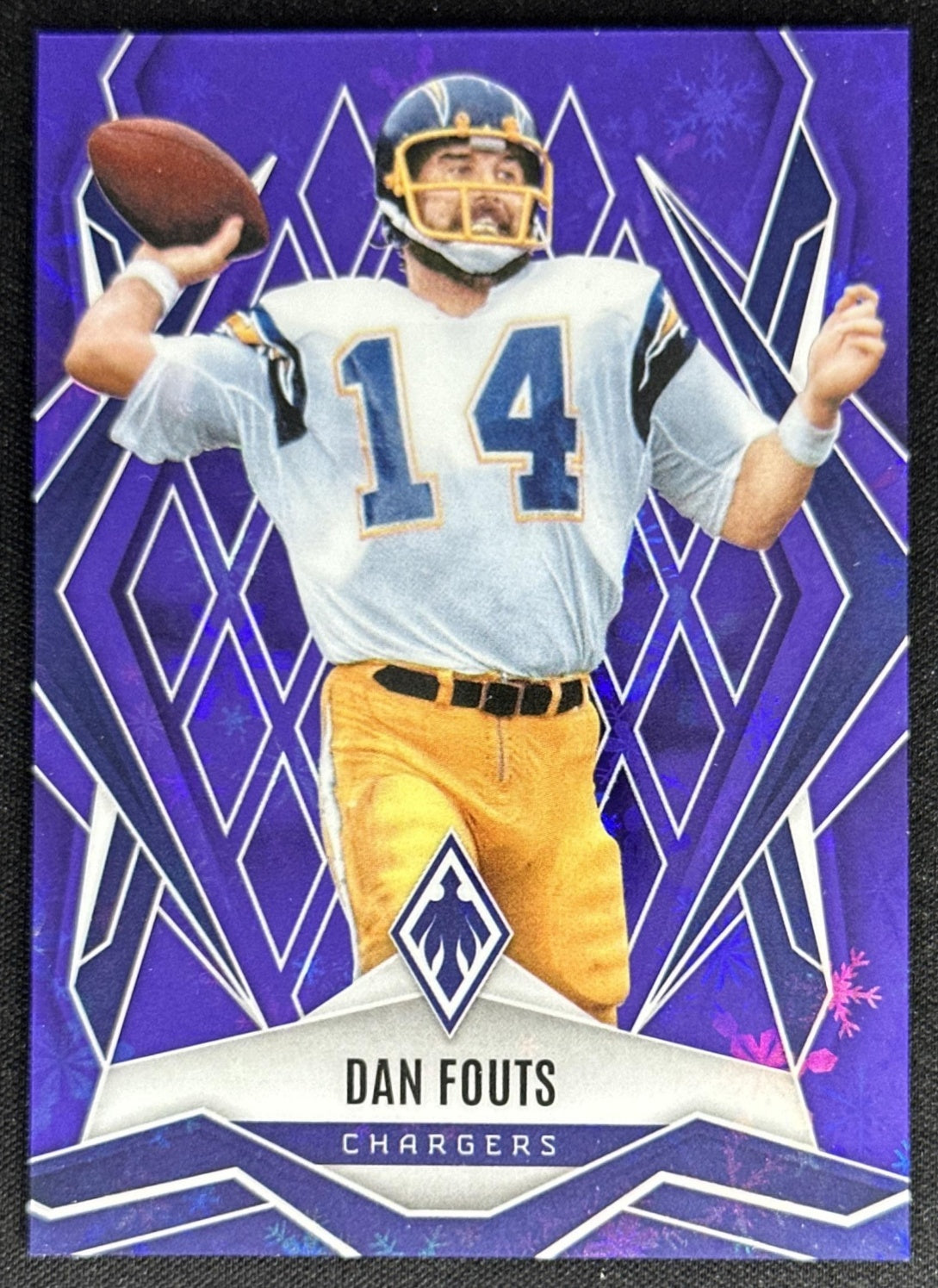 Dan Fouts 2025 Panini Phoenix Purple Winter Prizm /249 Chargers