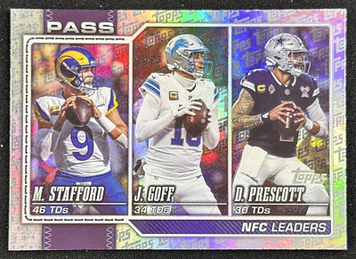 Matthew Stafford Dak Prescott Jared Goff 2026 Topps Flagship Fanatics Foil Rams Lions Cowboys Sports Trading Card