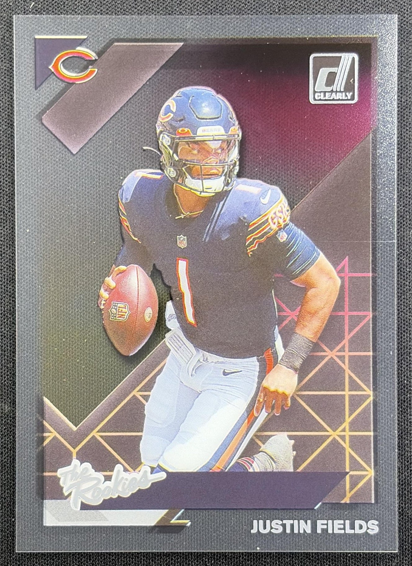 Justin Fields 2021 Panini Clearly Donruss The Rookies Bears