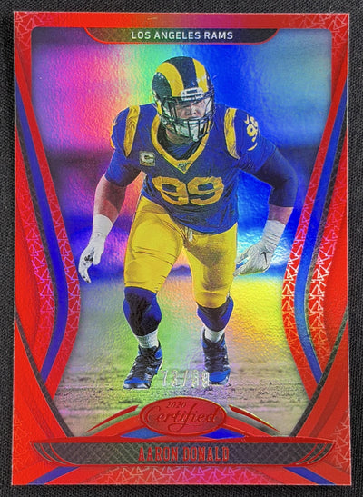 Aaron Donald 2020 Panini Certified Mirror Red /99 Rams Los Angeles Rams