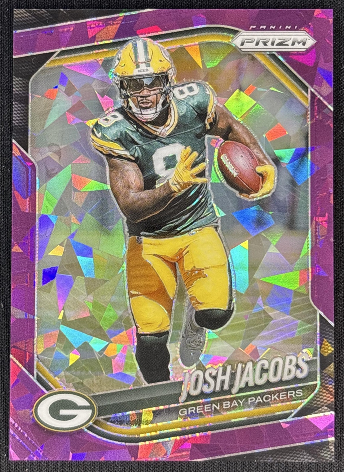 Josh Jacobs 2025 Panini Prizm Purple Ice /225 Packers