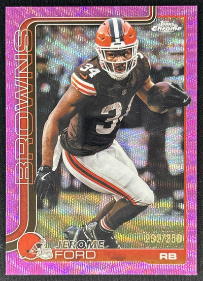 Jerome Ford 2025 Topps Chrome Pink Wave Refractor /250 Browns