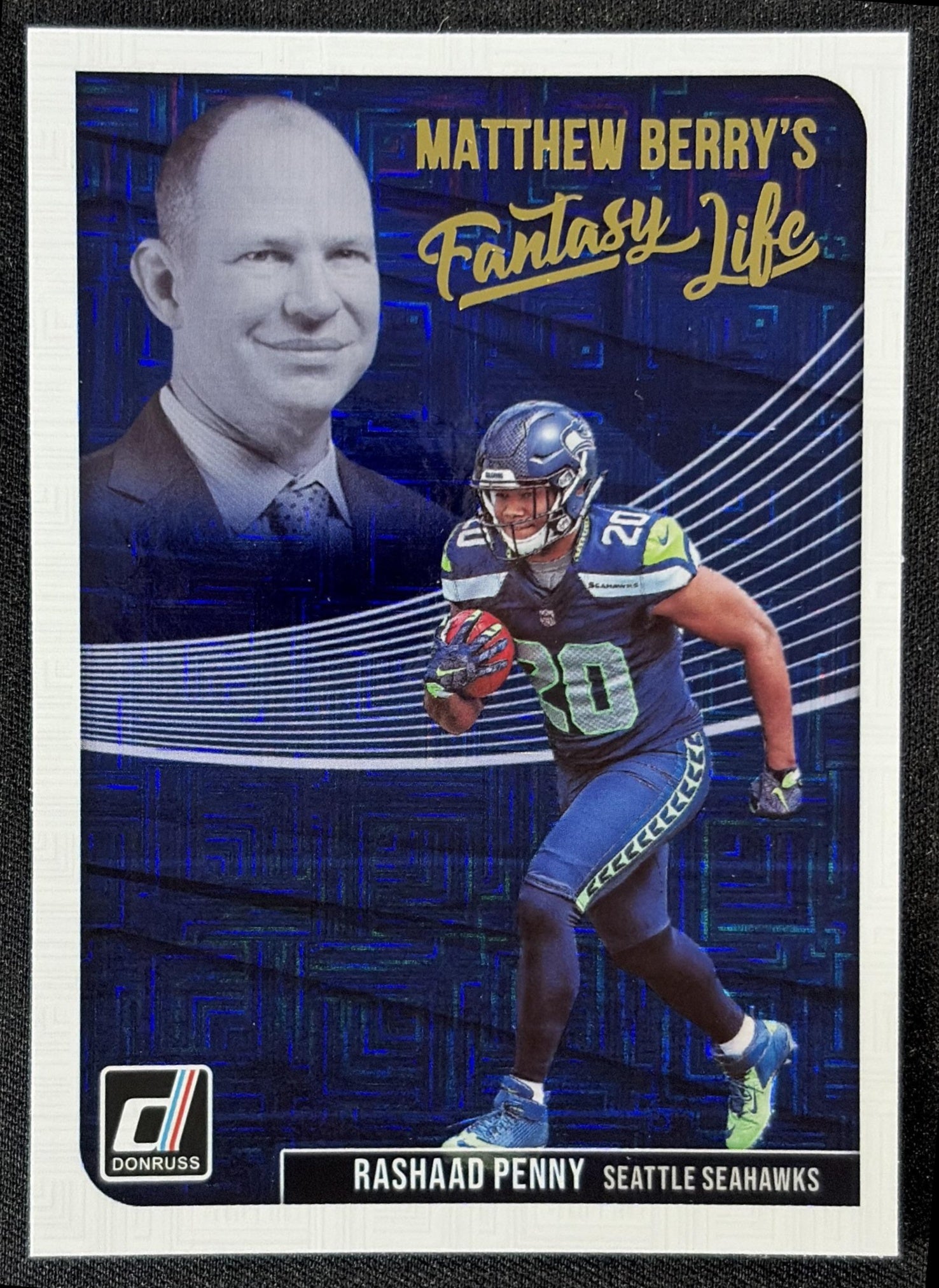 Rashaad Penny 2018 Panini Donruss Matthew Berry's Fantasy Life Seahawks