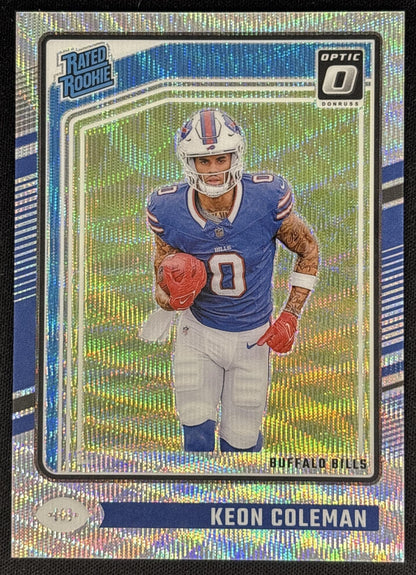 Keon Coleman 2024 Panini Donruss Optic Wave /300 Bills Sports Trading Cards