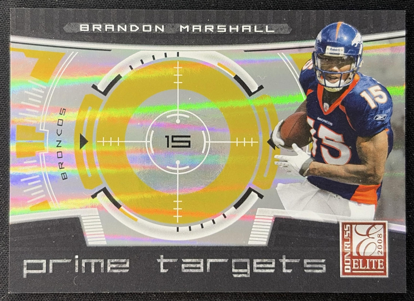 Brandon Marshall 2008 Donruss Elite Prime Targets Gold /800 Broncos