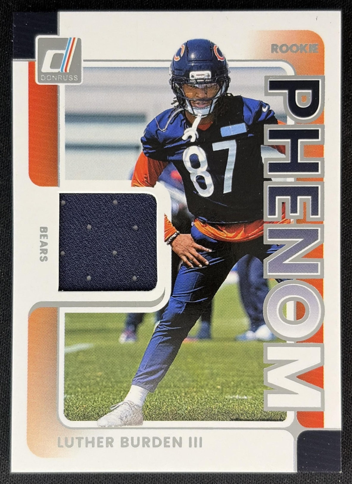Luther Burden III 2025 Panini Donruss Rookie Phenom Jerseys Bears
