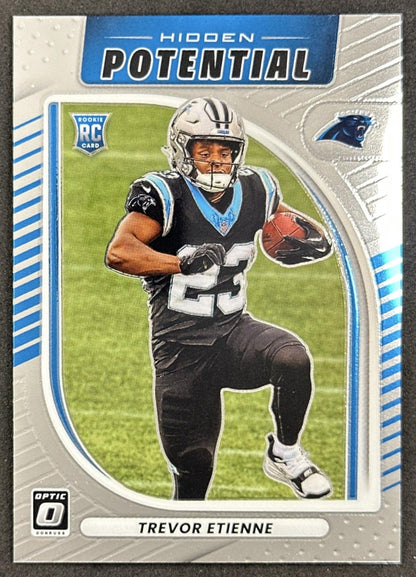 Trevor Etienne 2025 Panini Donruss Optic Hidden Potential Panthers