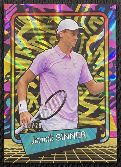 Jannik Sinner 2026 Panini 90s Pop Culture Yellow /299