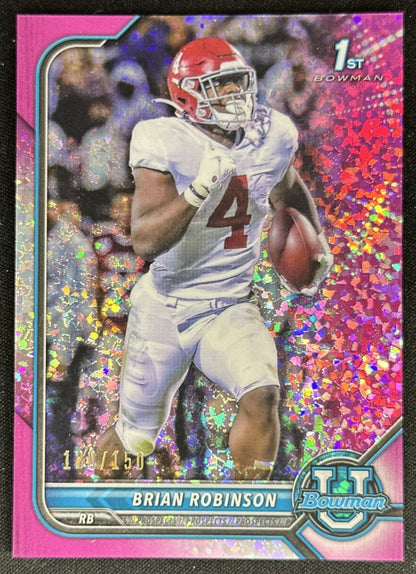 Brian Robinson 2021 University Chrome Fuschia Mini-Diamond /150 Crimson Tide