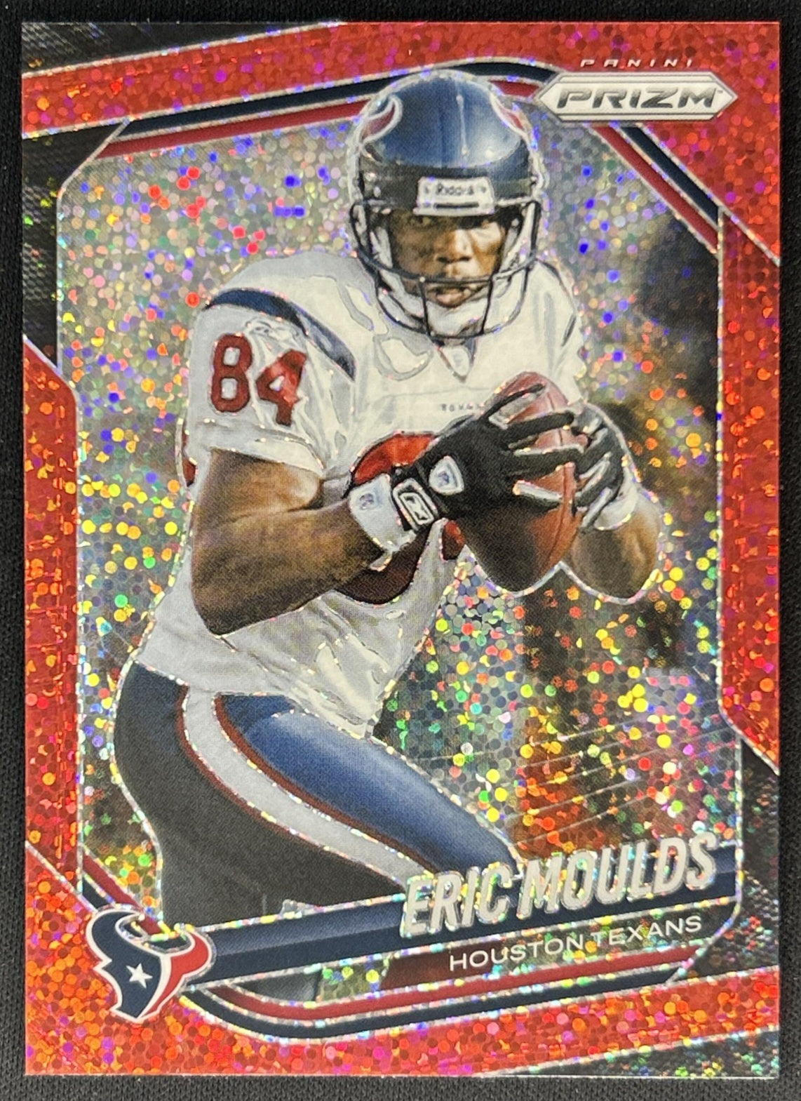 Eric Moulds 2025 Panini Prizm Red Sparkle Texans