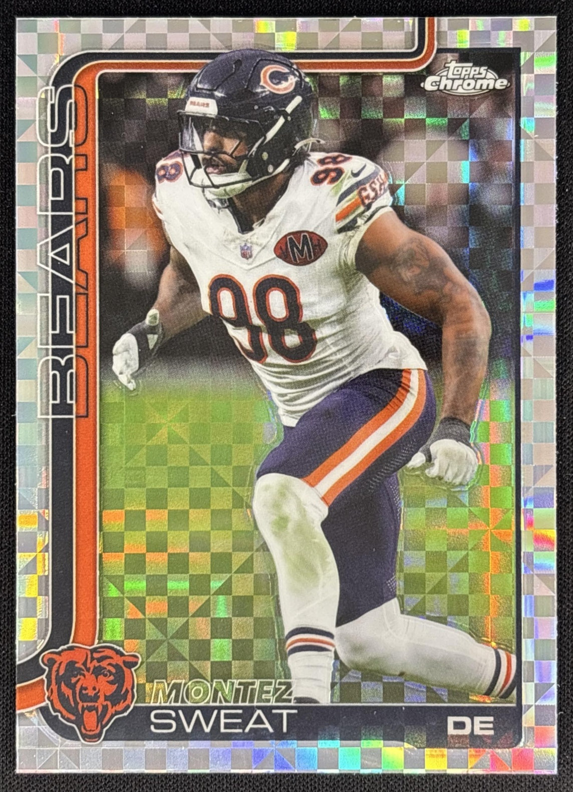 Montez Sweat 2025 Topps Chrome X-Fractor Bears