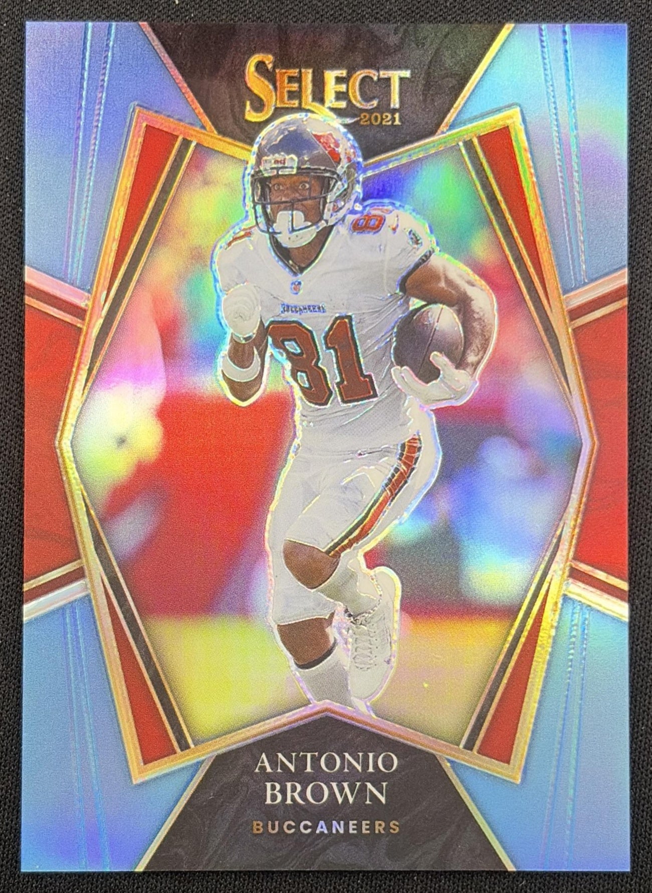 Antonio Brown 2021 Panini Select Light Blue Prizm /99 Buccaneers