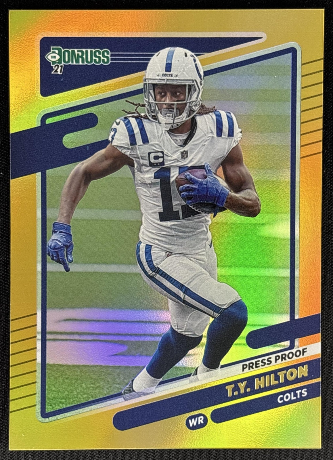 T.Y. Hilton 2021 Panini Donruss Press Proof Premium Colts
