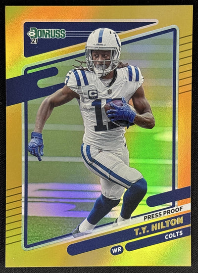 T.Y. Hilton 2021 Panini Donruss Press Proof Premium Colts Sports Trading Card