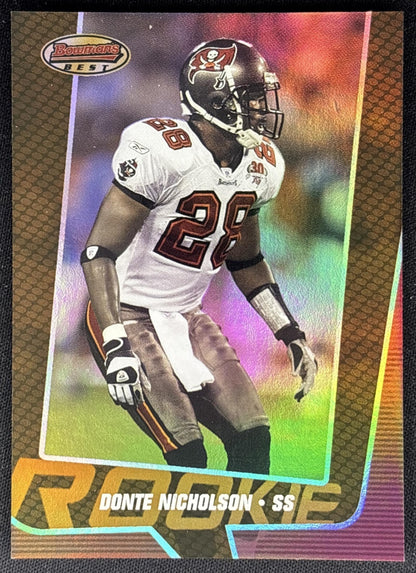 Donte Nicholson 2005 Bowman's Best Bronze /199 Buccaneers Sports Trading Cards