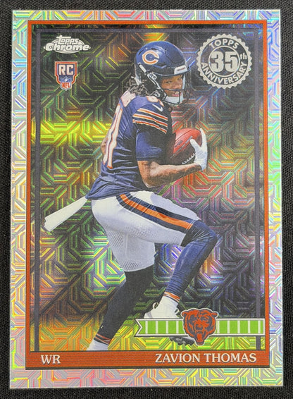 Zavion Thomas 2026 Topps 1991 Chrome Rookie Mojo Refractor Bears