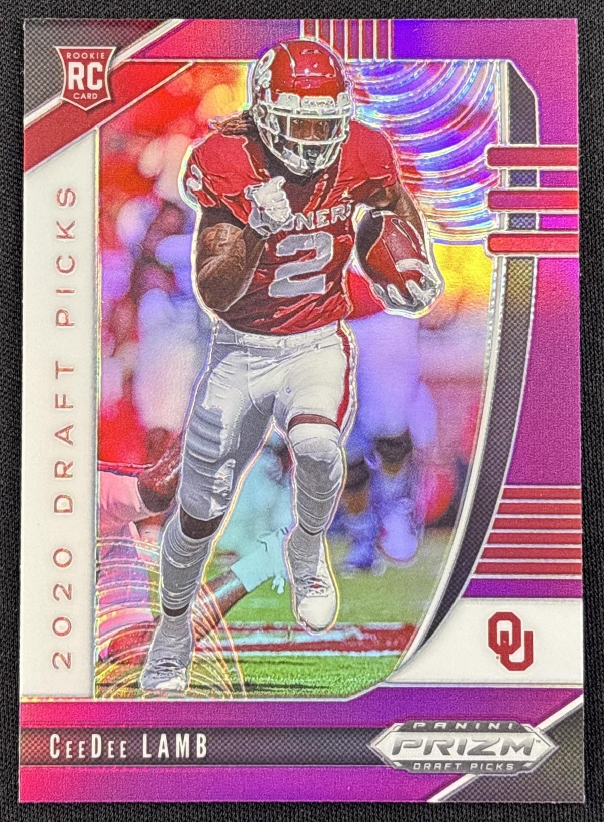 CeeDee Lamb 2020 Panini Prizm Draft Picks Prizms Purple Sooners