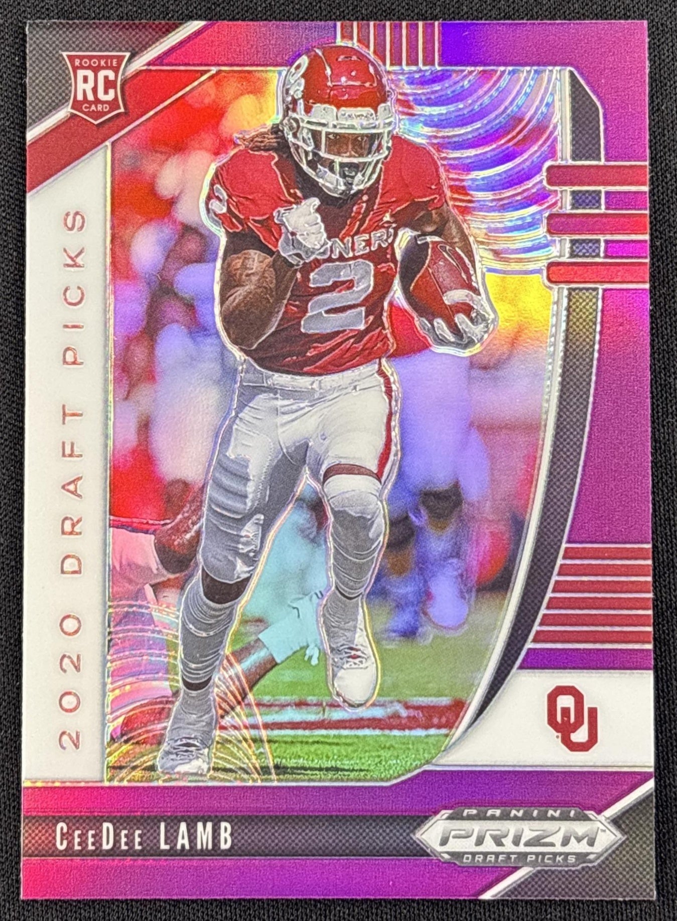 CeeDee Lamb 2020 Panini Prizm Draft Picks Prizms Purple Sooners