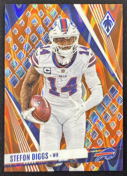 Stefon Diggs 2023 Panini Phoenix Orange Seismic /99 Bills
