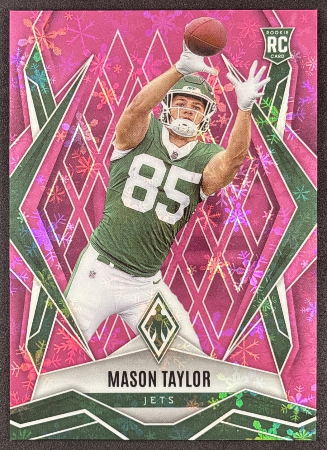 Mason Taylor 2025 Panini Phoenix Pink Winter Prizm /299 Jets