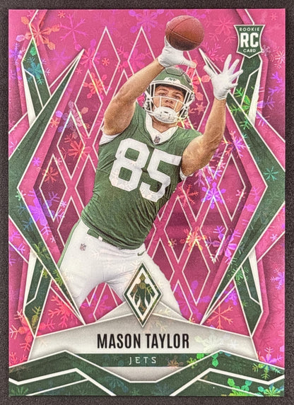 Mason Taylor 2025 Panini Phoenix Pink Winter Prizm /299 Jets