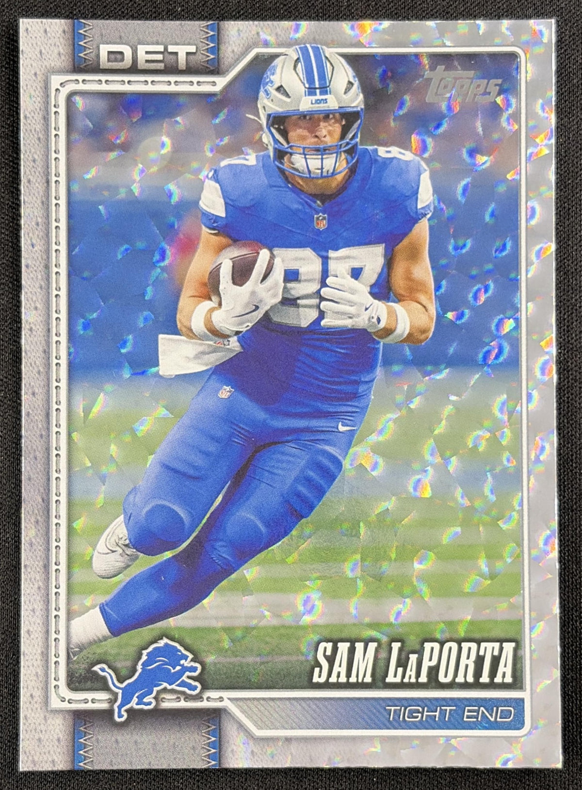 Sam LaPorta 2026 Topps Crackle Foil Lions