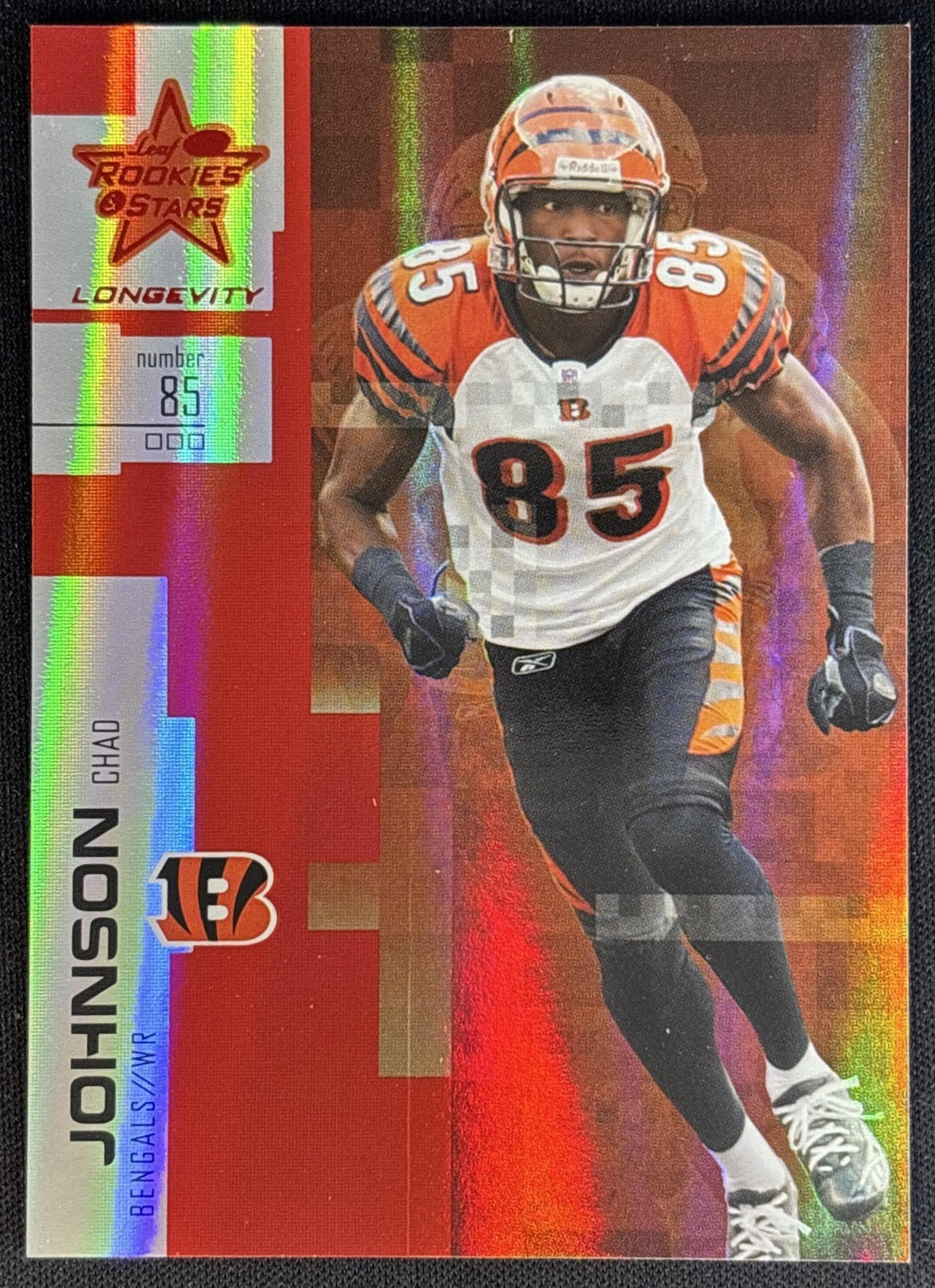 Chad Johnson 2008 Leaf Rookies & Stars Longevity Ruby /249 Bengals front
