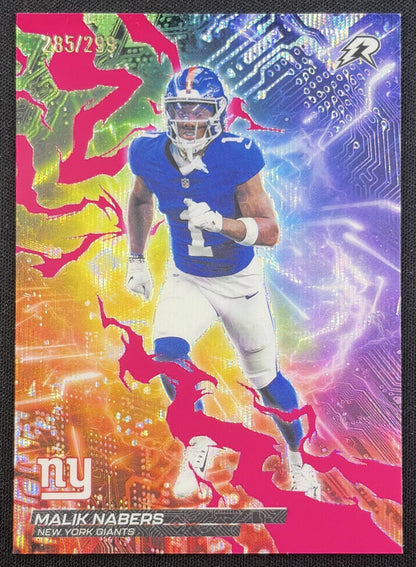 Malik Nabers 2025 Topps Resurgence Circuit Breakers Magenta Surge Refractor /299 Giants New York Giants