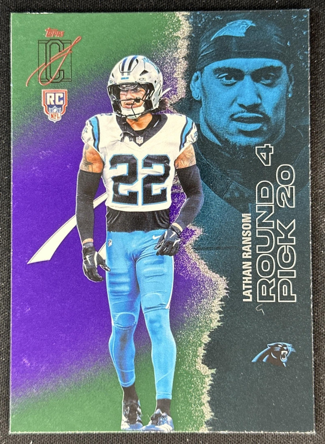Lathan Ransom 2025 Topps Signature Class Green & Purple Rookie Panthers front