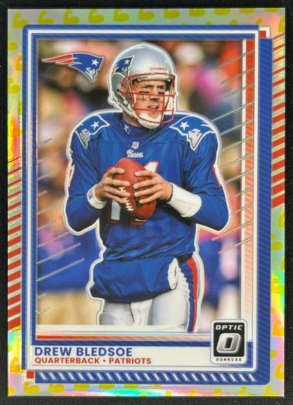 Drew Bledsoe 2025 Donruss Optic Flex Prizm /199 Patriots - Front