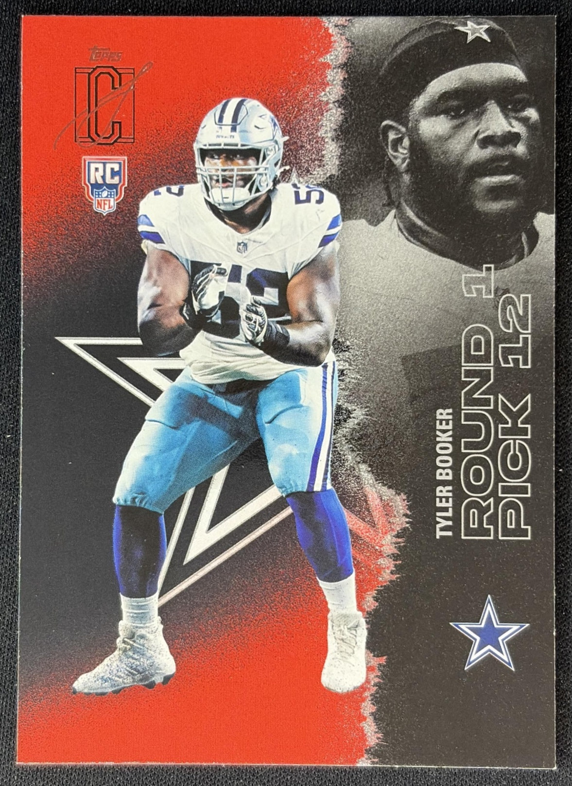 Tyler Booker 2025 Topps Signature Class Rookie Red & Black Foil Cowboys Sports Trading Cards